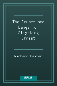 The Causes and Danger of Slighting Christ.epub