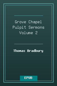 Grove Chapel Pulpit Sermons Volume 2.epub