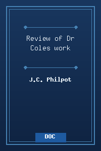 Review of Dr Coles work.doc
